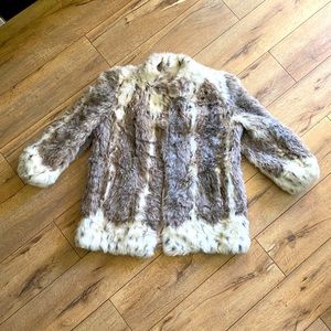 FAUX FUR FOX COAT Size M/L